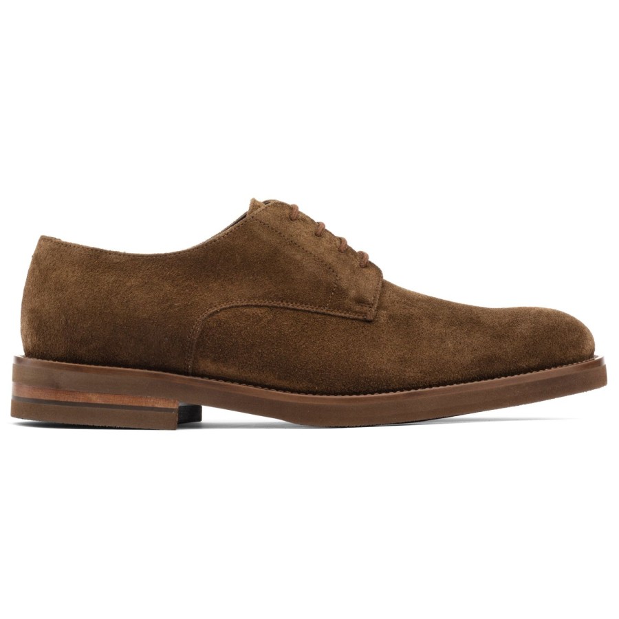 Shoes To Boot New York | Peterson Derby Lace Up Mid Brown Suede