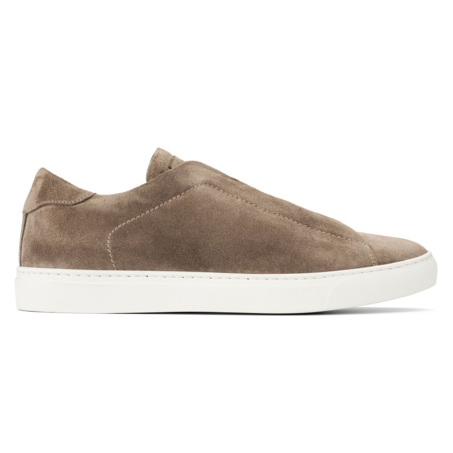 Shoes To Boot New York | Stone Slip On Sneaker Taupe Suede