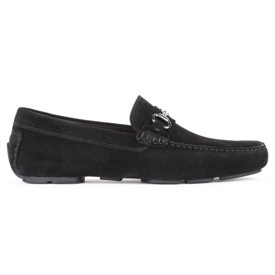 Shoes To Boot New York | Del Amo Suede Driving Shoe Black