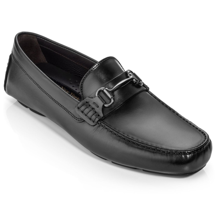 Shoes To Boot New York | Del Amo Driving Shoe Black Calf