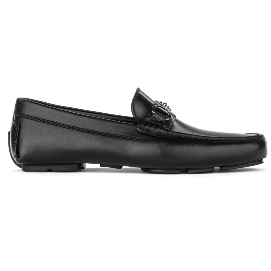 Shoes To Boot New York | Del Amo Driving Shoe Black Calf