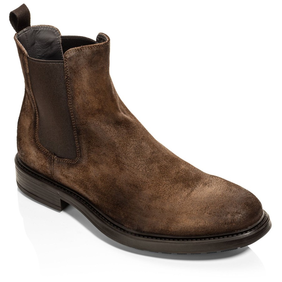 Shoes To Boot New York | Largo Suede Chelsea Boot Dark Brown