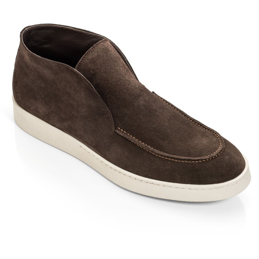 Shoes To Boot New York | Reed Slip On Boot Dark Brown Suede