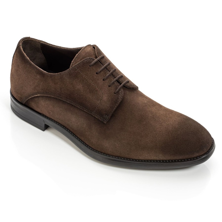 Shoes To Boot New York | Amedeo Derby Dark Brown Aero Suede