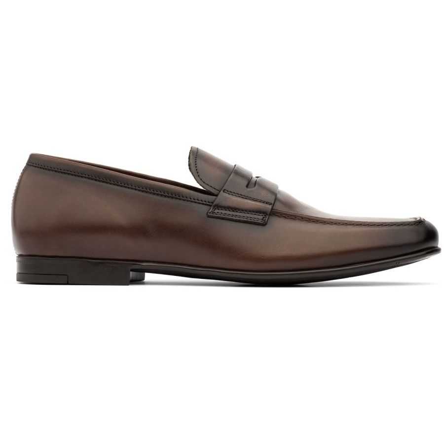 Shoes To Boot New York | Alek Penny Loafer Burnished Brown