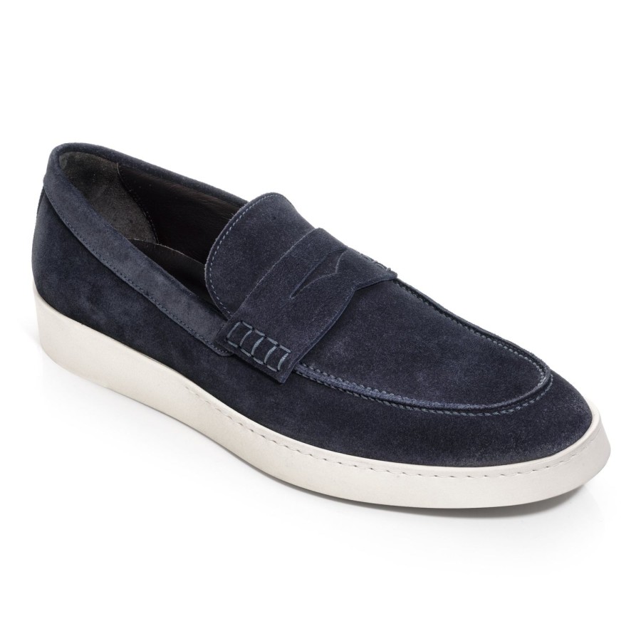 Shoes To Boot New York | Voss Penny Loafer Blue Suede