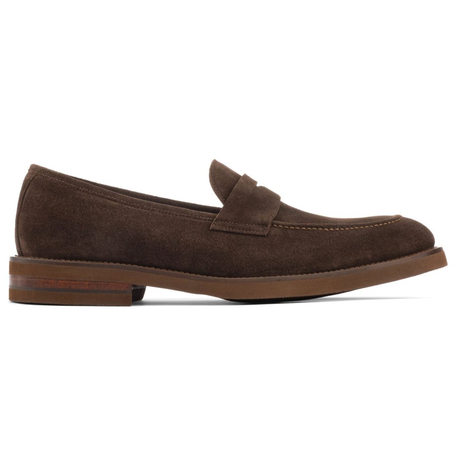 Shoes To Boot New York | Brady Penny Loafer Dark Brown Suede