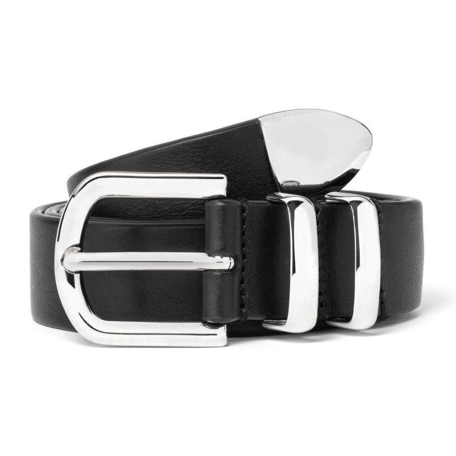 Accessories To Boot New York | Belt Black Calf / Silver