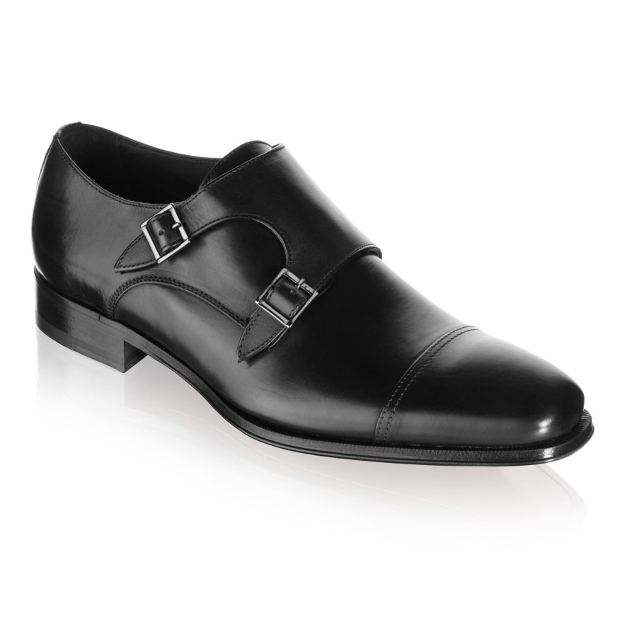 Shoes To Boot New York | Grant Calf Double Monkstrap Black