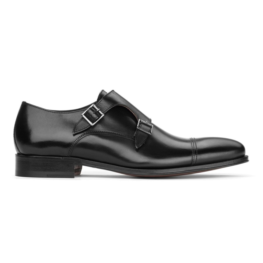 Shoes To Boot New York | Grant Calf Double Monkstrap Black