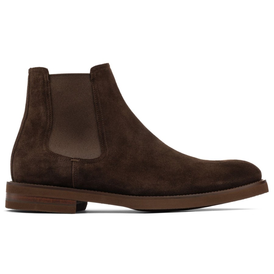 Shoes To Boot New York | Whitman Chelsea Boot Dark Brown Suede