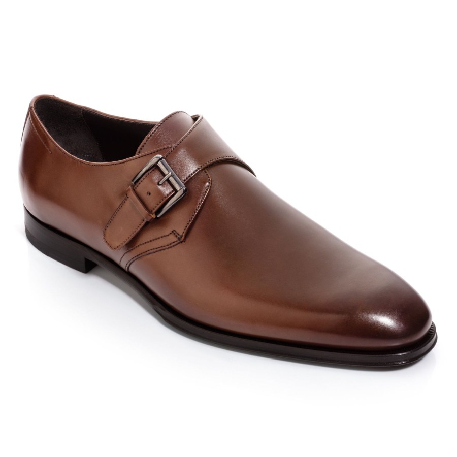 Shoes To Boot New York | Bower Burnished Brown Calf Monkstrap