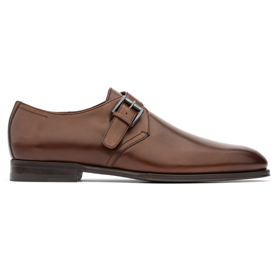 Shoes To Boot New York | Bower Burnished Brown Calf Monkstrap